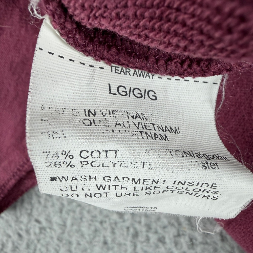 Under Armour Project Rock Hoodie Mens LG Maroon Burgundy Short Sleeve Pocket - Picture 10 of 11